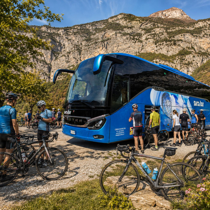 Trasporto per cicloturismo con Sarcatour